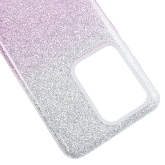 Etui Glitter Case Samsung Galaxy S20 Ultra - Silver / Pink