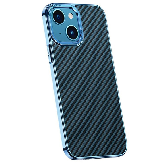 Etui Slim Carbon do iPhone 14 Plus, Blue