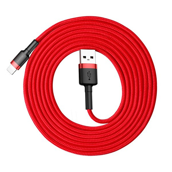 BASEUS Cafule Kabel Lightning 2.4A 1M - red