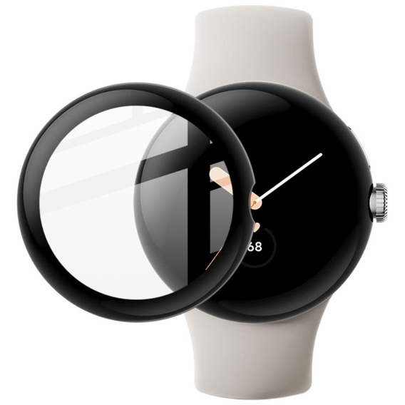 Szkło Hybrydowe do Google Pixel Watch, Pełne, Czarne