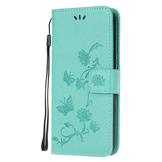 Etui z klapką do Motorola Moto G30 / G10, Butterfly, zielone