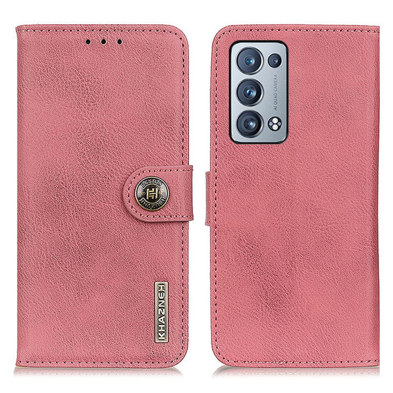 Etui Wallet do Oppo Reno6 Pro 5G / Pro+ 5G, KHAZNEH, Pink