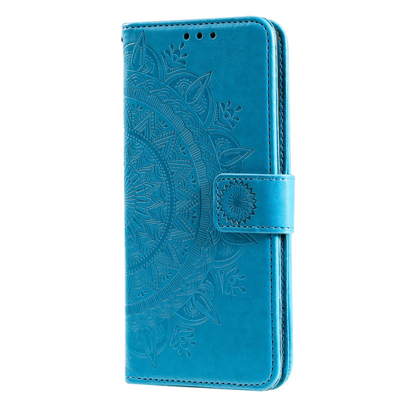 Etui z klapką do Oppo Reno7 5G, Mandala, niebieskie