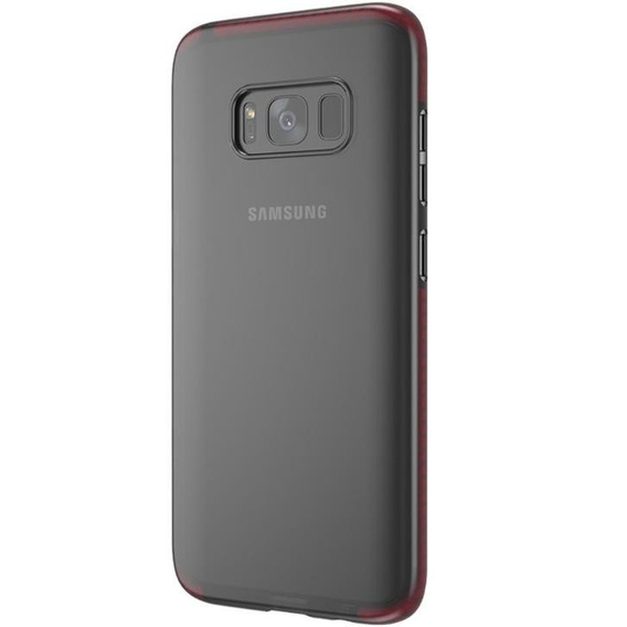 Etui Clear Design Gel Samsung Galaxy S8 Plus - Black/Red