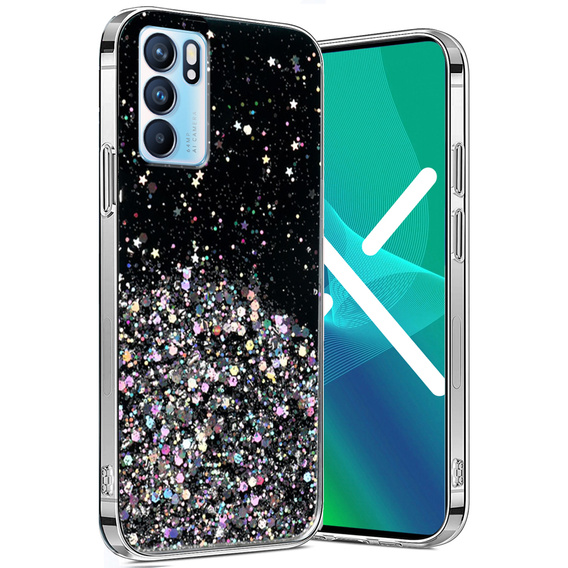 Etui do OPPO Reno 6 5G, Glittery, czarne