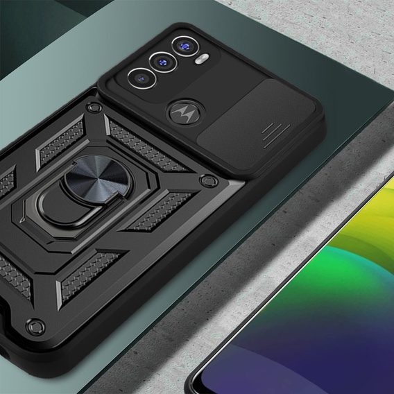 Etui do Motorola Moto G60 - NOX Camera Slide - Black
