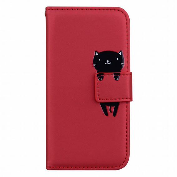 Etui Wallet do Samsung Galaxy A33 5G, Cat, Red