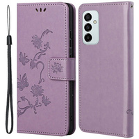 Etui z klapką do Samsung Galaxy M23, Butterfly, fioletowe