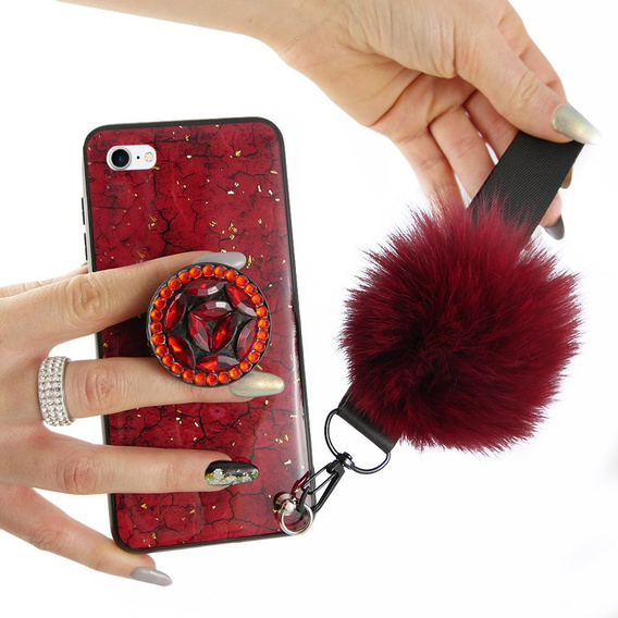 Etui Epoxy Gold iPhone 7/8/SE 2020/SE 2022 - Red