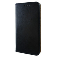 Etui z klapką do LG K10 2017, Leather Flexi Book, czarne