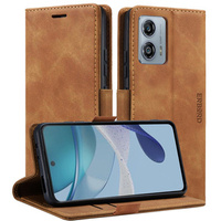 Etui do Motorola Moto G53, ERBORD Vintage portfel z klapką, brązowe