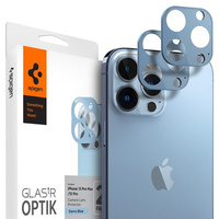 2x Spigen OPTIK.TR - Szkło Hartowane na Aparat do iPhone 13 Pro / 13 Pro Max, Blue