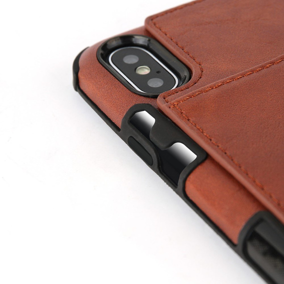 Etui Two Cards Hybrid Case iPhone XS Max 6.5 - Brown
