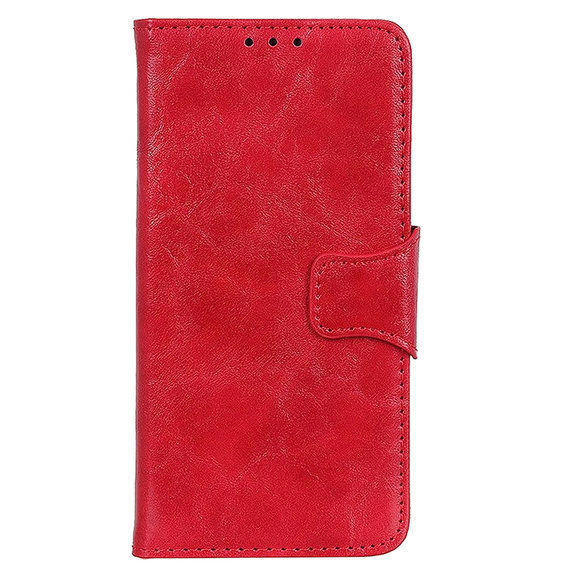 Skórzane Etui Wallet do Motorola Moto E20/E30/E40, Red