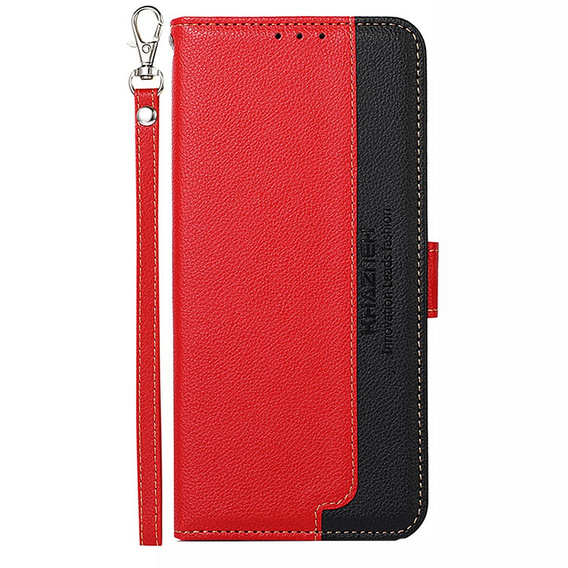 Etui Wallet do Samsung Galaxy M53 5G, KHAZNEH RFID, Dual Color, Red