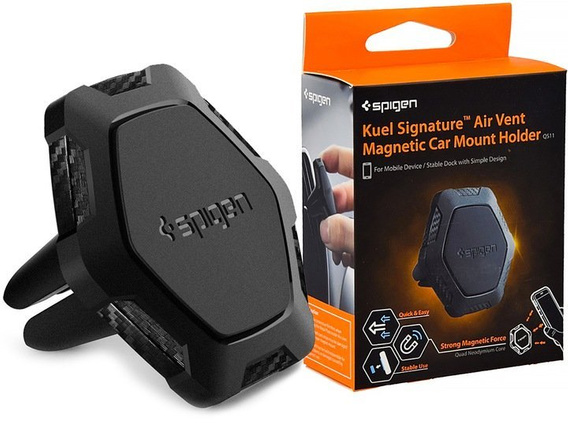 Uchwyt Samochodowy SPIGEN QS11,  Air Vent Magnetic Car, Black