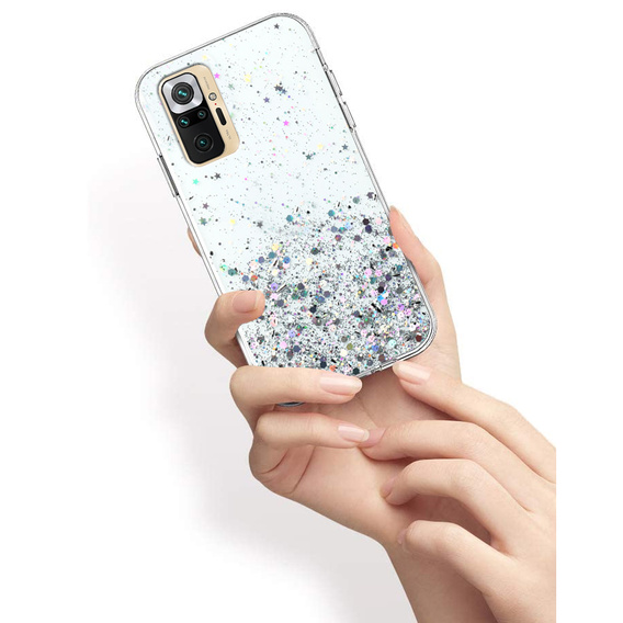 Etui do Xiaomi Redmi Note 10 Pro, Glittery, przezroczyste