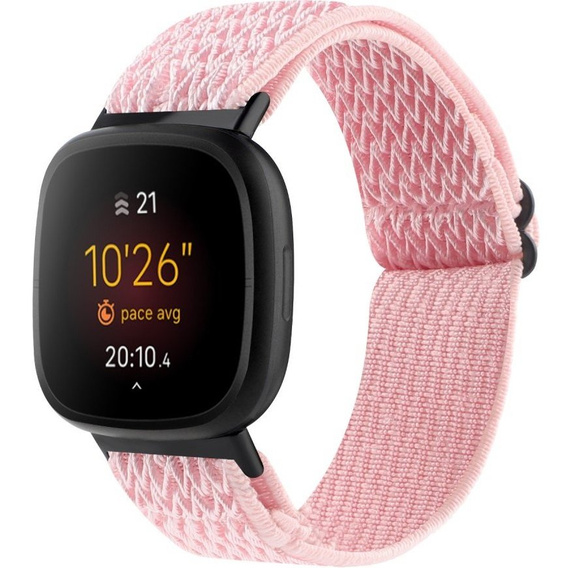 Pasek Nylonowy do Fitbit Versa 3/Versa 4, Różowy