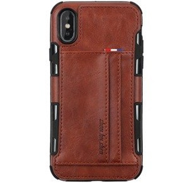 Etui Two Cards Hybrid Case iPhone XS Max 6.5 - Brown