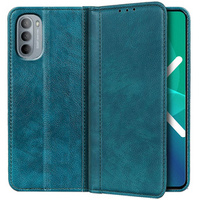 Etui do Motorola Moto G31 / G41, Wallet Litchi Leather, zielone