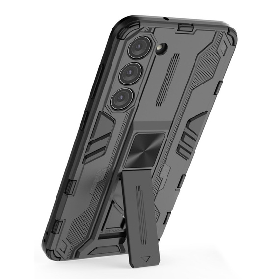 Etui do Samsung Galaxy S23 Plus, Military kickstand, czarne