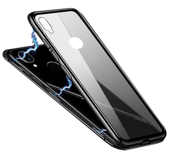 Etui Magnetic back glass do do Huawei Y9 2019 - Black