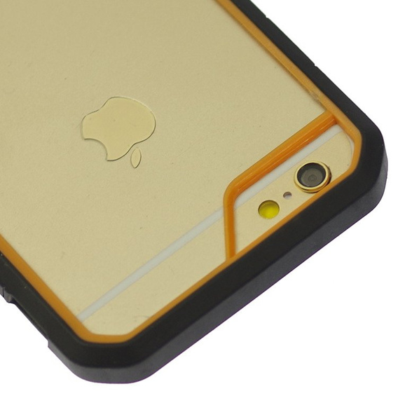 SHTL Etui Clear Hybrid Case APPLE iPhone 6/6S 4.7 - Black/Orange