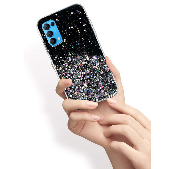 Etui do OPPO Reno 5 5G, Glittery, czarne