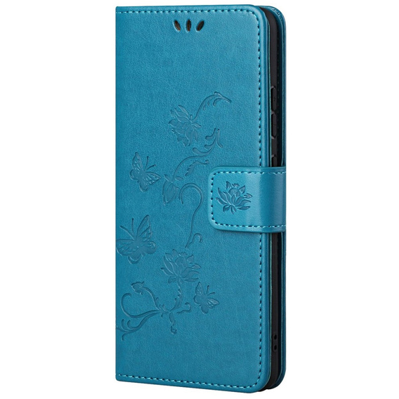 Etui z klapką do Samsung Galaxy M23, Butterfly, niebieskie