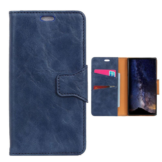 Etui z klapką do Asus Zenfone Max Pro M1 ZB602KL, Leather Flexi Book, niebieskie