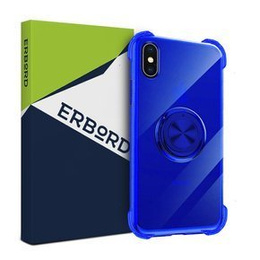 Etui do iPhone X / XS - ERBORD Airbag Ring - Blue