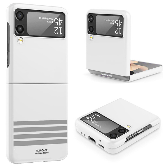 Etui GKK PC Case do Samsung Galaxy Z Flip3 5G, Pattern, White