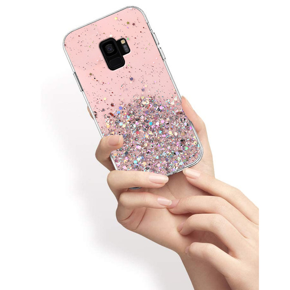 Etui do Samsung Galaxy S9, Glittery, różowe