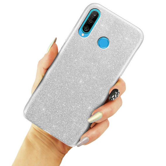 Etui Glitter Case do Huawei P30 Lite, Silver