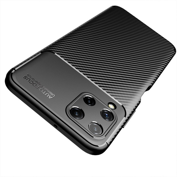 Etui do Samsung Galaxy A22 / M22 4G / LTE - CARBON FIBER - Z ochroną aparatu - Black