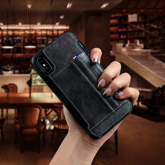 Etui Two Cards Hybrid Case iPhone XS Max 6.5 - Black