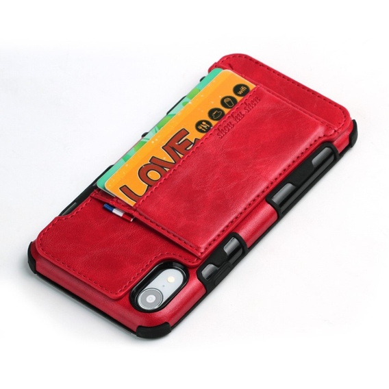 Etui Two Cards Hybrid Case iPhone XR 6.1 - Red