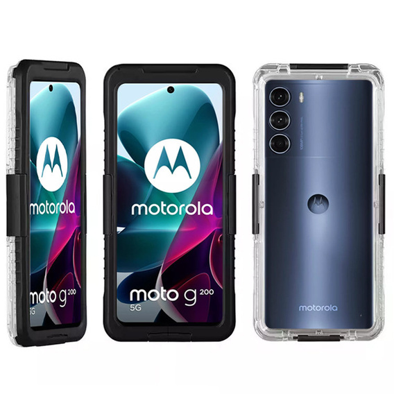 Etui Wodoodporne IP68 do Motorola Moto G200 5G, czarne