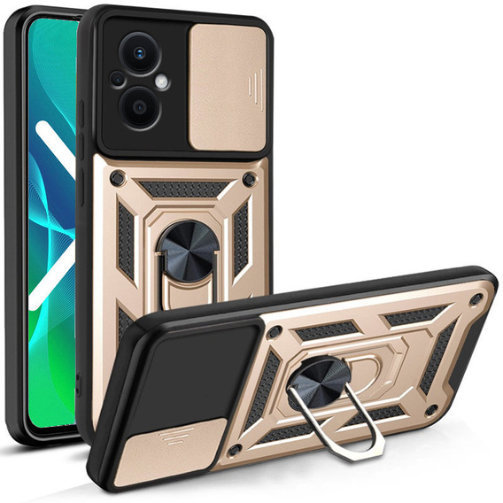 Etui do Oppo Reno7 Lite - NOX Camera Slide - Gold