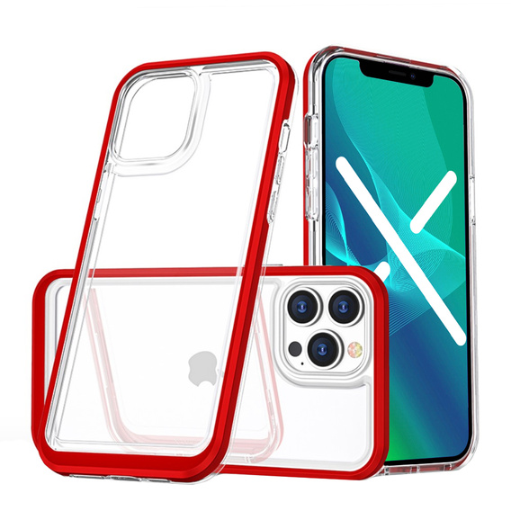 Etui ERBORD do iPhone 13 Pro, Hybrid Frame, Red