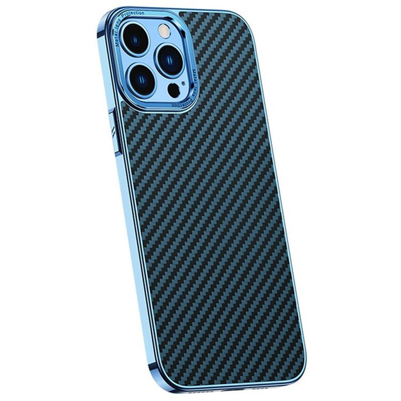 Etui Slim Carbon do iPhone 14 Pro Max, Blue