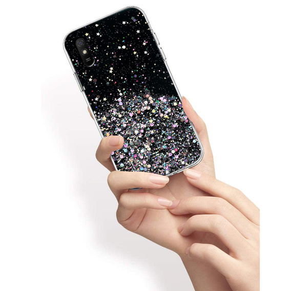 Etui do Xiaomi Redmi 9A, Glittery, czarne