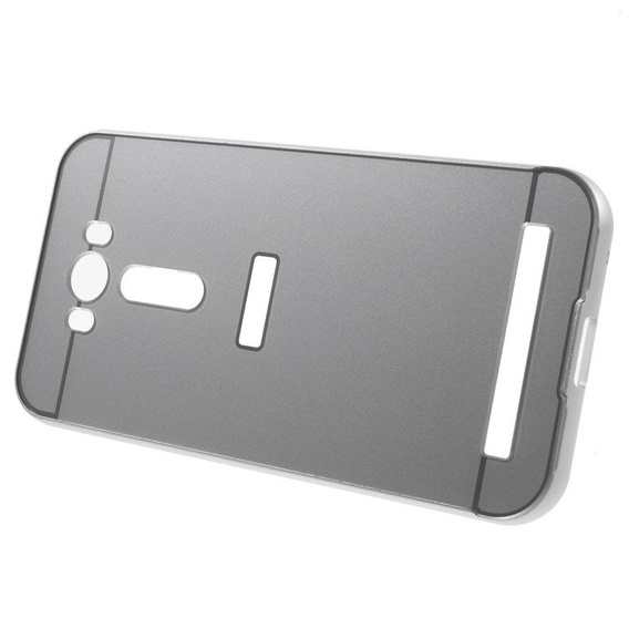 Srebrne Etui Metal Bumper Plastic Cover Asus Zenfone 2 Laser ZE500KL