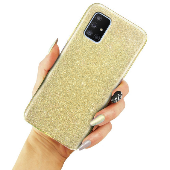 Etui Glitter Case do Samsung Galaxy A51 4G, Gold