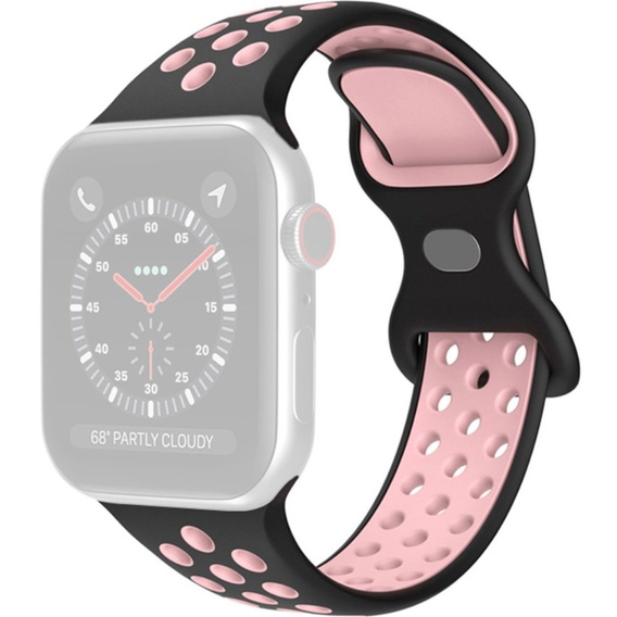 Pasek Hollow do Apple Watch 1/2/3/4/5/6/7/8/SE 38/40/41MM, Black/Pink