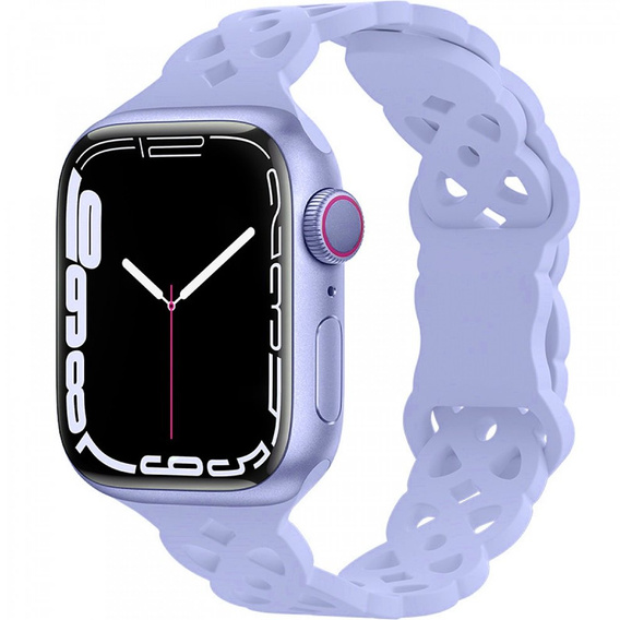 Pasek Silikonowy do Apple Watch 1/2/3/4/5/6/7/8/SE/ULTRA 42/44/45/49mm, Liliowy