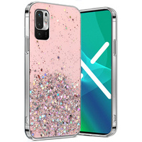 Etui do Xiaomi Redmi Note 10 5G / Poco M3 Pro 5G, Glittery, jasnoróżowe