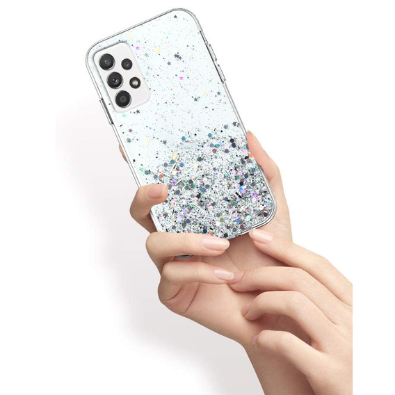 Etui do Samsung Galaxy A32 5G, Glittery, przezroczyste