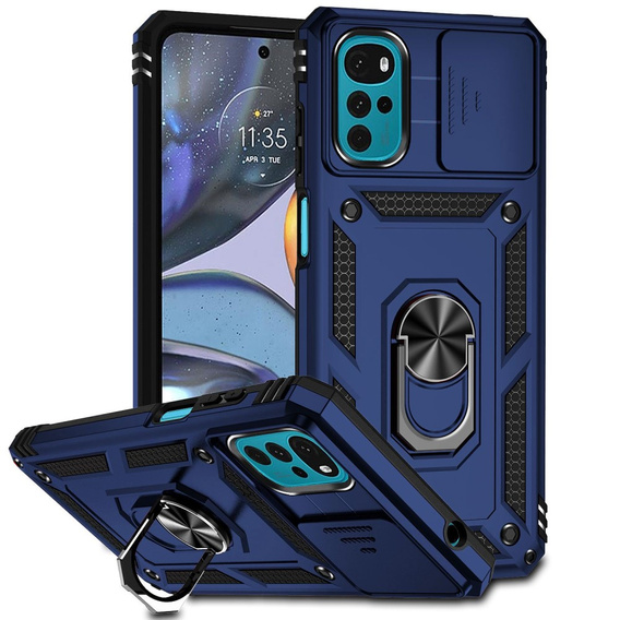 Etui do Motorola Moto G22 - NOX Camera Slide - Blue