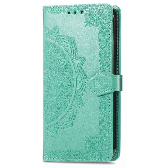 Etui z klapką do Motorola Edge 30, Mandala, zielone